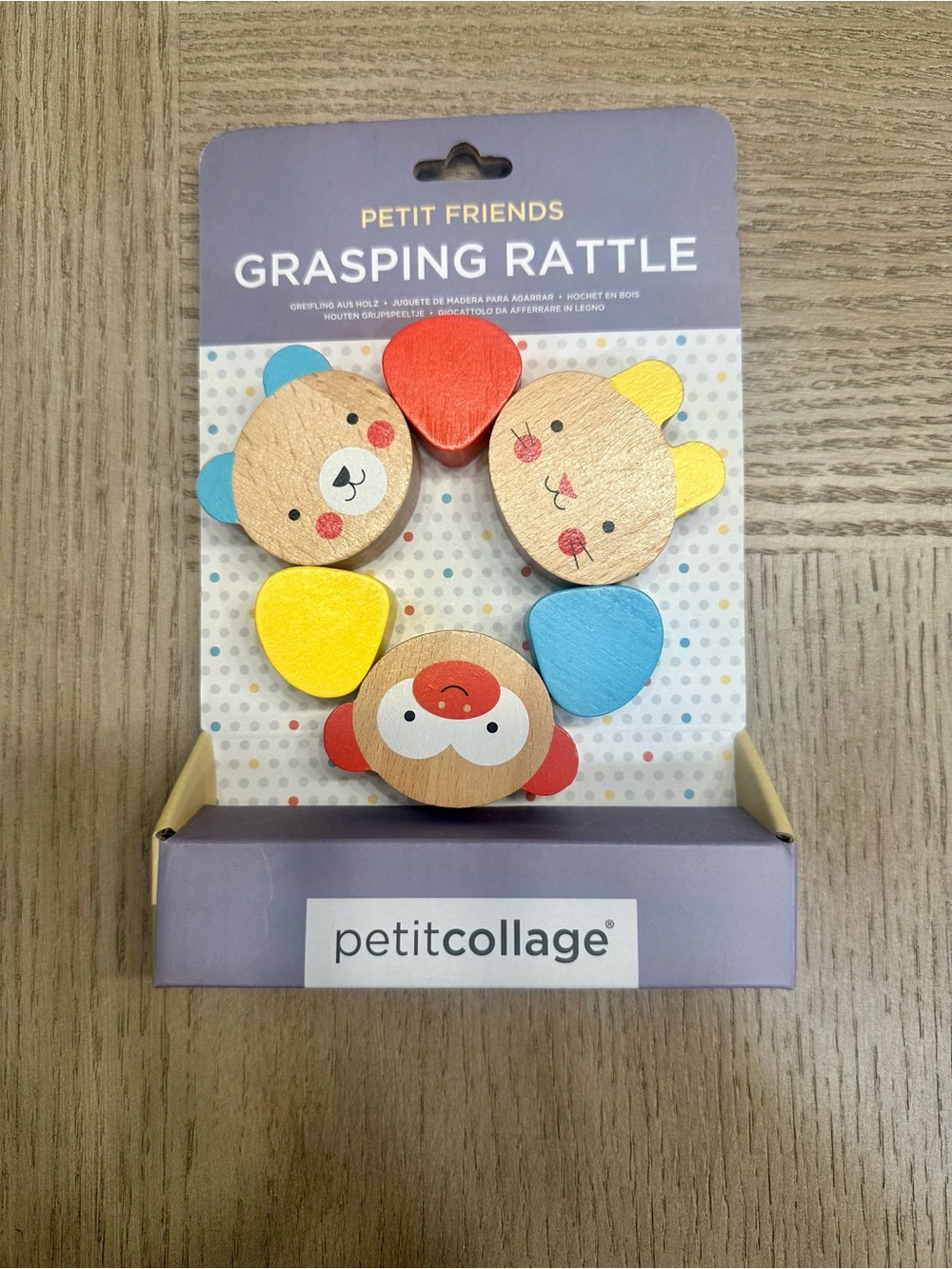 Yellow & Blue Petit Friends Grasping Rattle